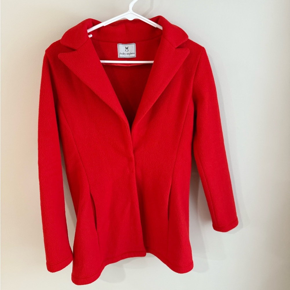 Dudley Stephens Vello Fleece Remsen Blazer Jacket - Red - Size Small - Picture 9 of 16